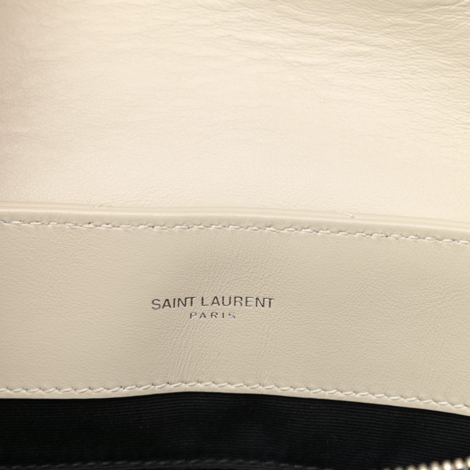 Saint Laurent Calfskin Y Quilted Monogram Medium Loulou Chain Satchel Crema Soft 7 of 11