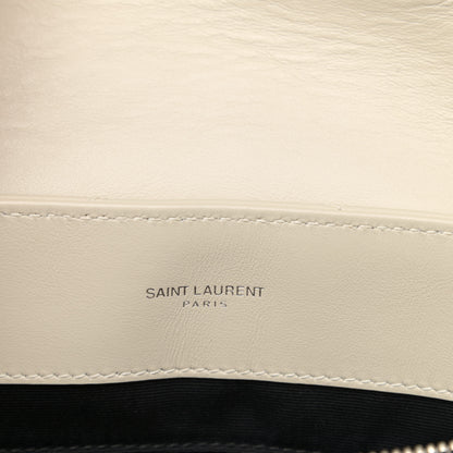 Saint Laurent Calfskin Y Quilted Monogram Medium Loulou Chain Satchel Crema Soft 7 of 11