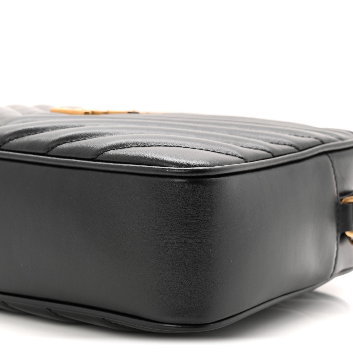 Calfskin Matelasse Monogram Lou Camera Bag Black