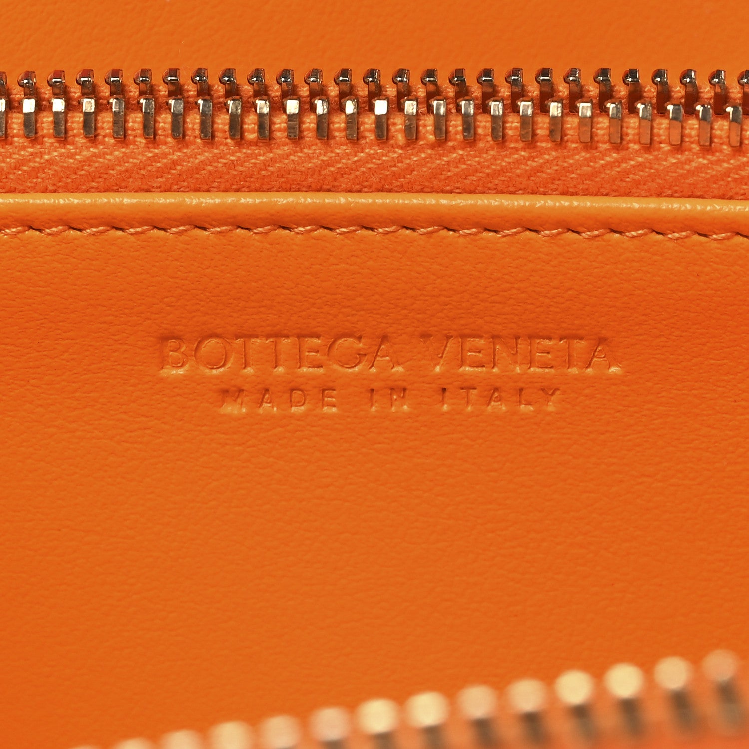 Bottega Veneta Nappa Intrecciato Zip Around Wallet Tangerine 6 of 6