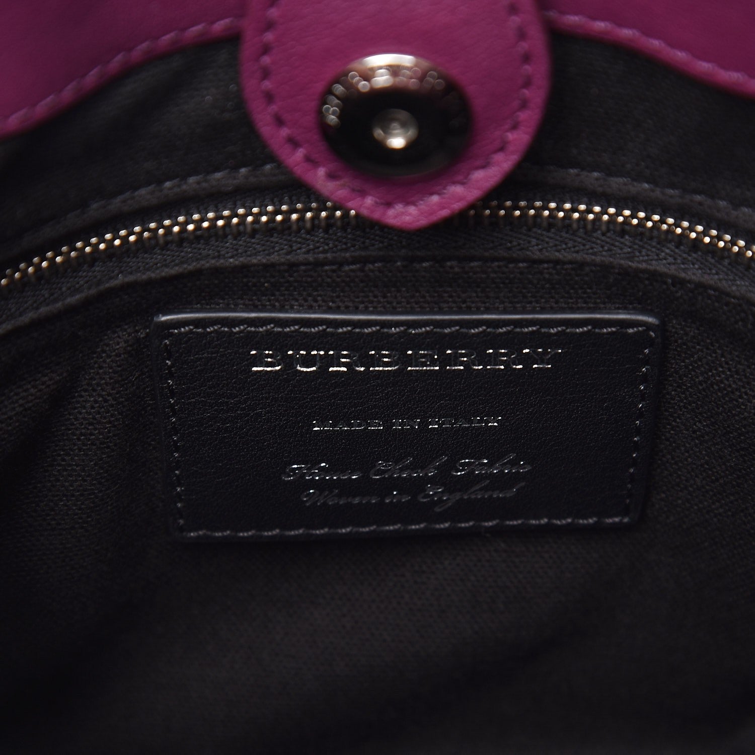Burberry Calfskin House Check Studded Small Banner Tote Dark Plum 9 of 9