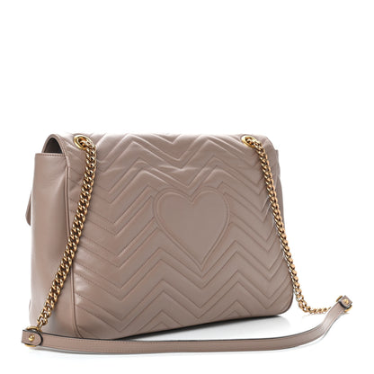Gucci Calfskin Matelasse Large GG Marmont Shoulder Bag Porcelain Rose 3 of 9