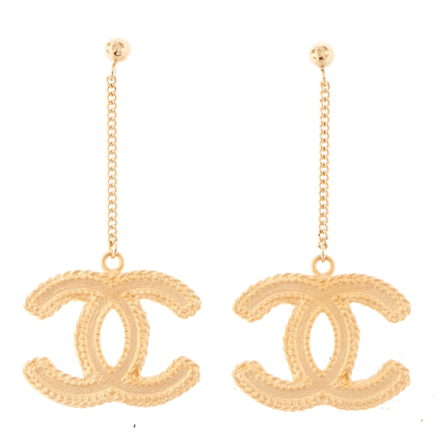 CC Drop Earrings Gold