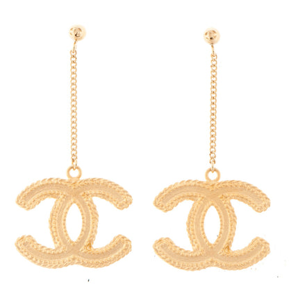 Chanel CC Drop Earrings Gold 1 of 4