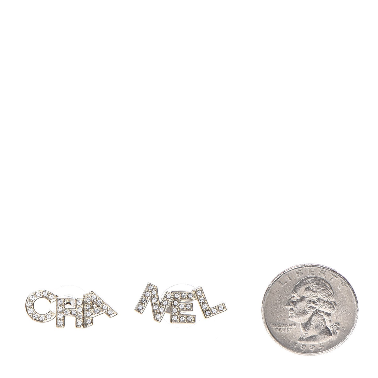 Crystal Pearl Signature Stud Earrings Gold
