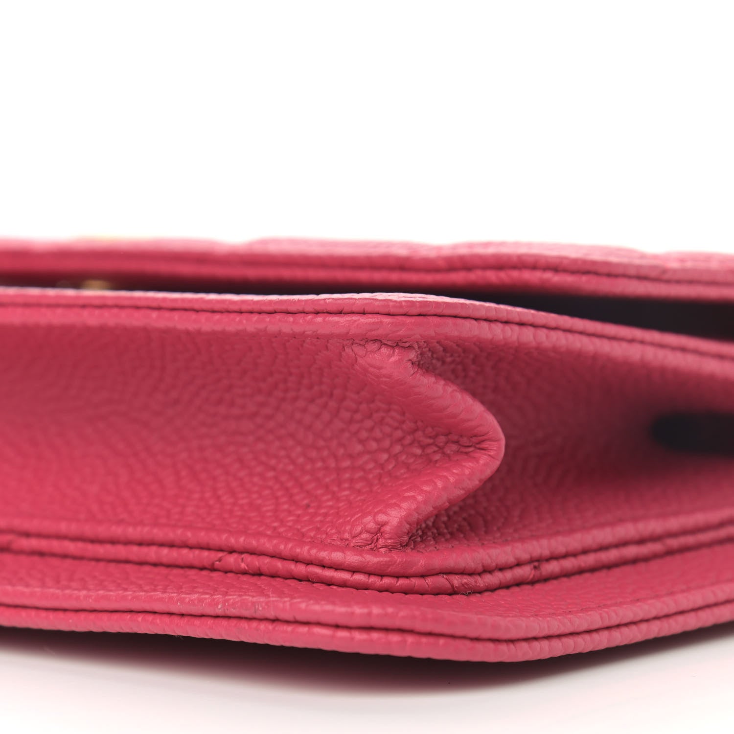 Chanel Caviar Quilted Logo Zip Wallet On Chain WOC Pink 11 of 14