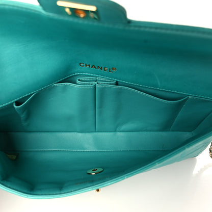 Chanel Lambskin East West Chocolate Bar Flap Turquoise 5 of 11