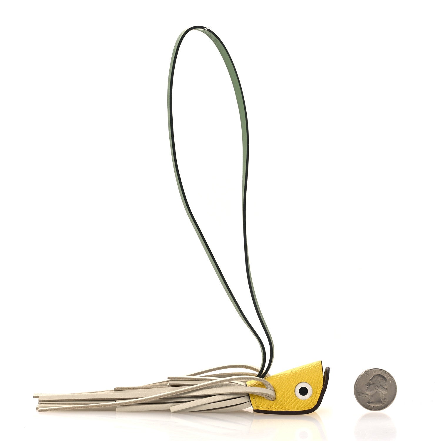 Hermes Epsom Swift Poisson Fish Charm Jaune de Naples 2 of 5