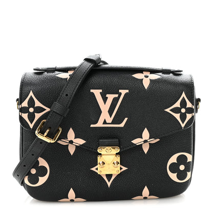 Louis Vuitton Empreinte Monogram Giant Pochette Metis Black Beige 1 of 10