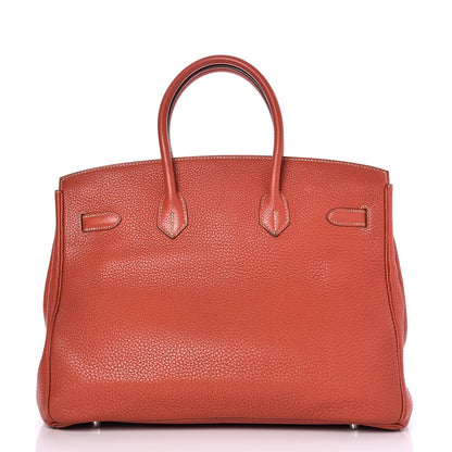 Hermes Taurillon Clemence Birkin 35 Sanguine 4 of 32