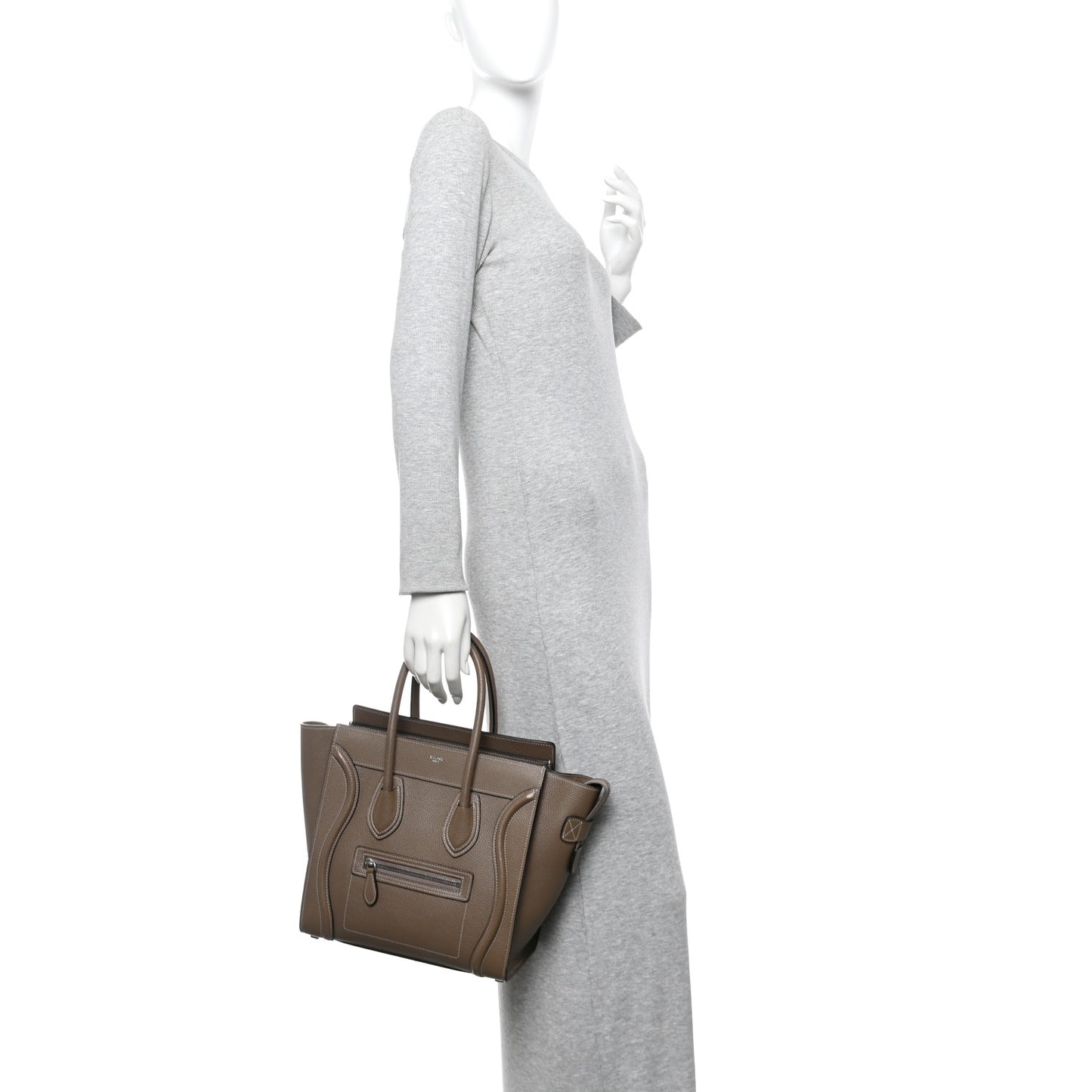 Drummed Calfskin Micro Luggage Souris