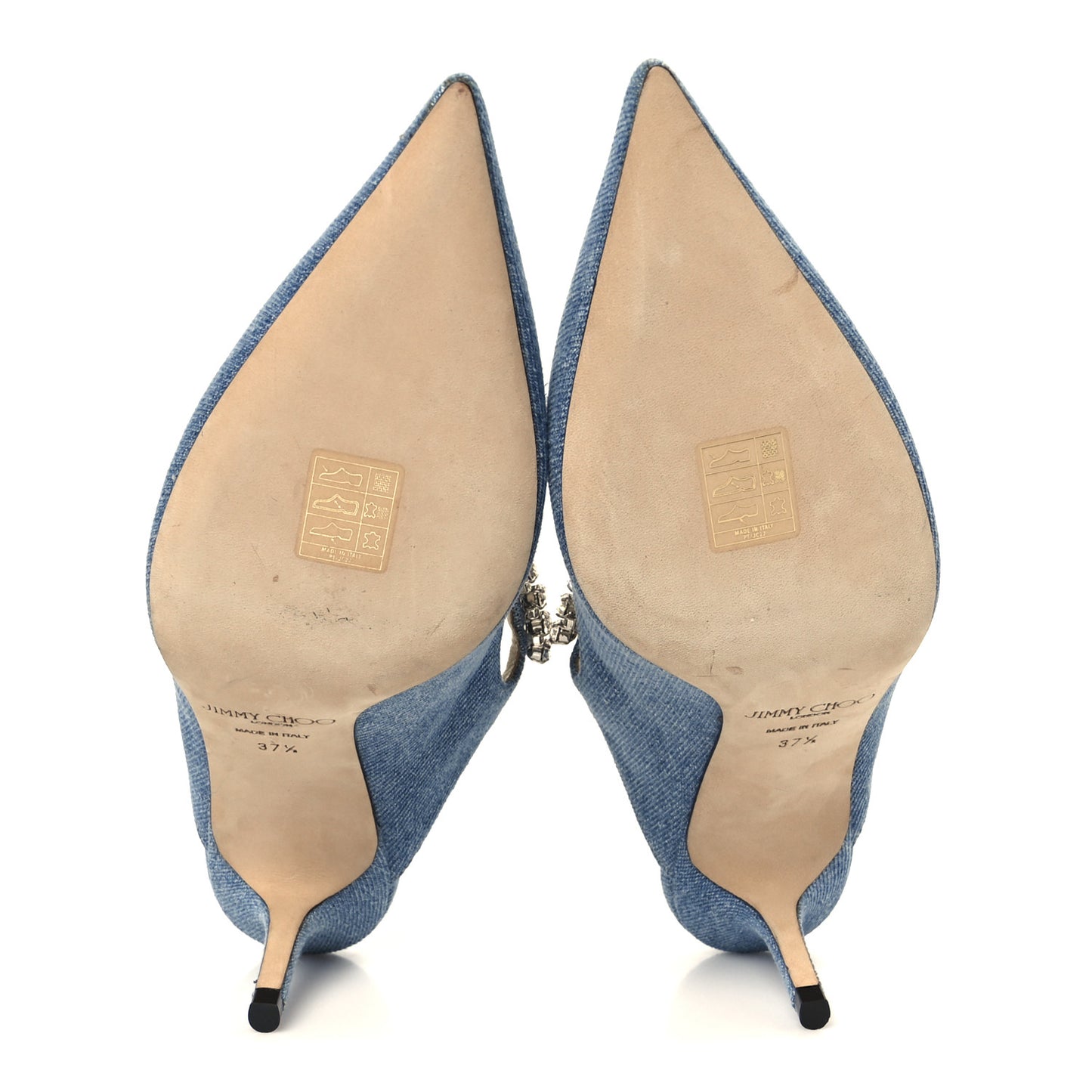 Denim Crystal Bing 65 Pumps 37.5 Blue