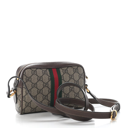 Gucci GG Supreme Monogram Web Mini Ophidia Shoulder Bag Brown 3 of 9