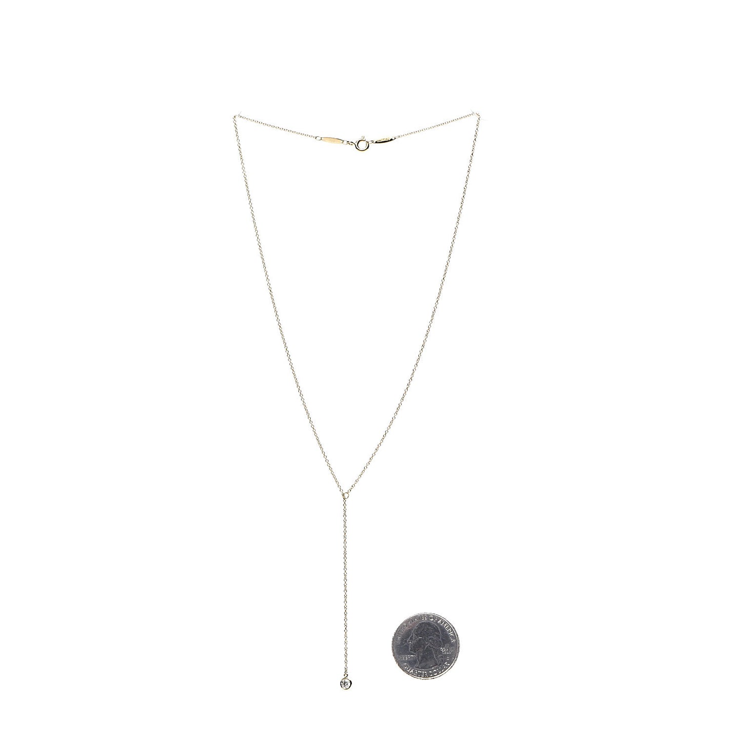 18K Yellow Gold Diamond .17ct Elsa Peretti Diamonds by the Yard Lariat Necklace