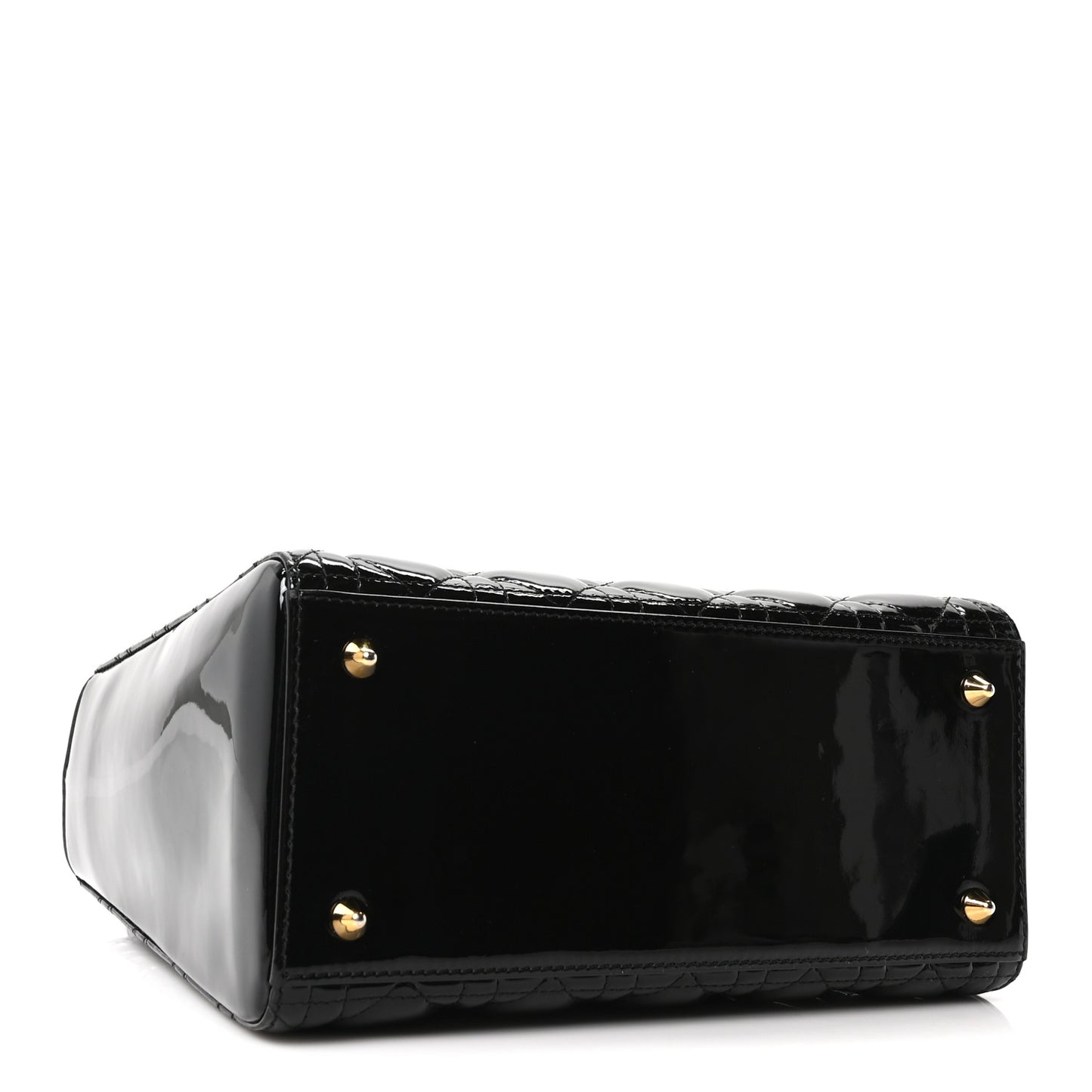 Patent Cannage Medium Lady Dior Black