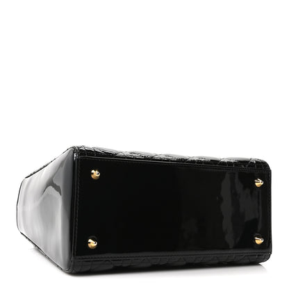 Christian Dior Patent Cannage Medium Lady Dior Black 4 of 10