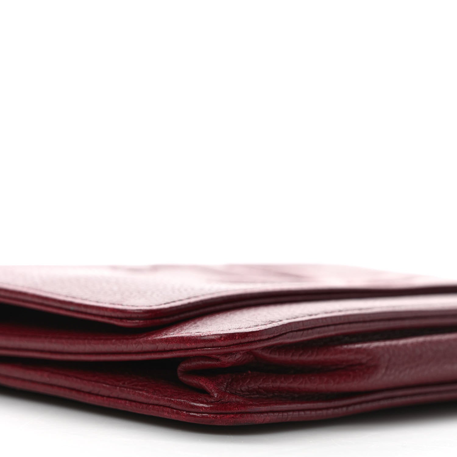 Chanel Caviar Timeless CC Wallet on Chain WOC Dark Red 9 of 10