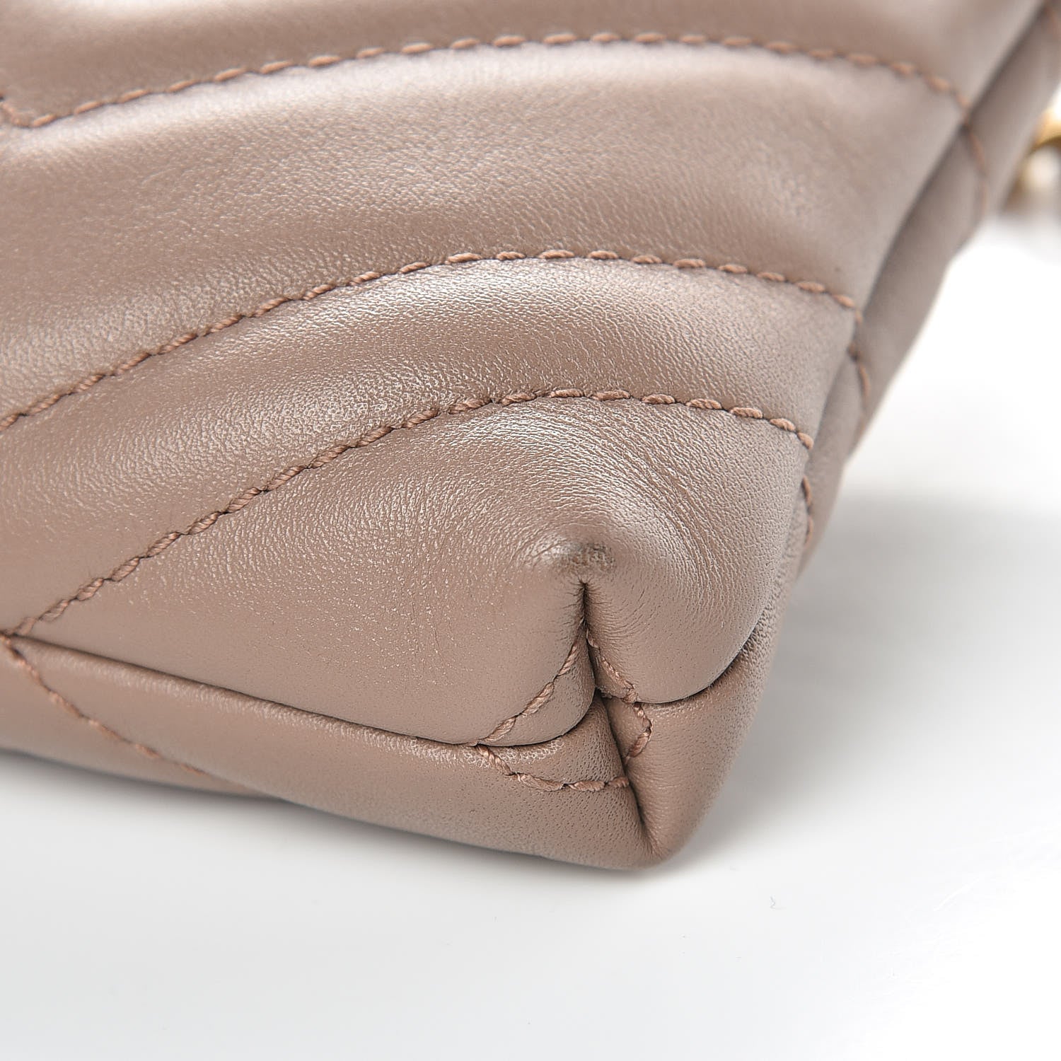 Gucci Calfskin Matelasse Mini GG Marmont Chain Bag Porcelain Rose 9 of 10