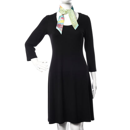 Hermes Silk Under The Waves Twilly Vert D Eau Jaune Soufre Rose 2 of 5