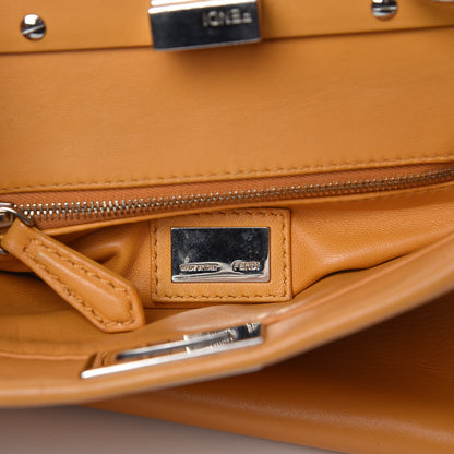 Fendi Nappa Mini Peekaboo Iconic Satchel Giallo Syrup 8 of 10