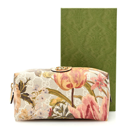Gucci GG Supreme Monogram Water Flora Small Ophidia Cosmetic Case Beige White Multicolor 7 of 7