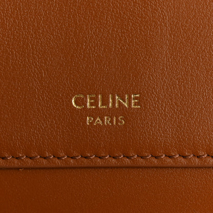 Celine Grained Calfskin Triomphe Medium Strap Nino Wallet Tan 6 of 10