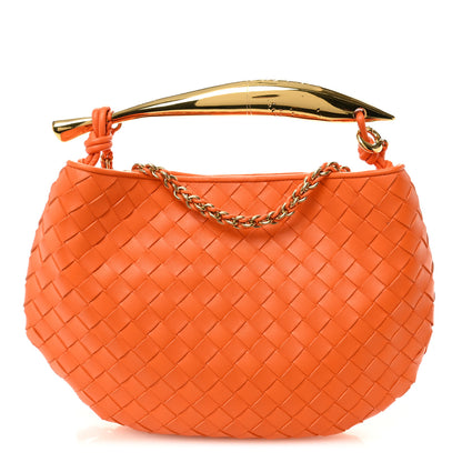 Bottega Veneta Nappa Intrecciato Sardine With Chain Bag Papaya 1 of 10