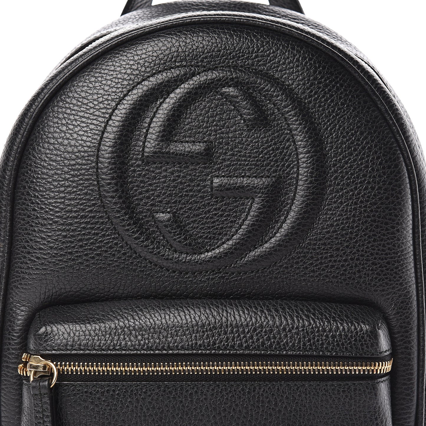 Pebbled Calfskin Soho Chain Backpack Black