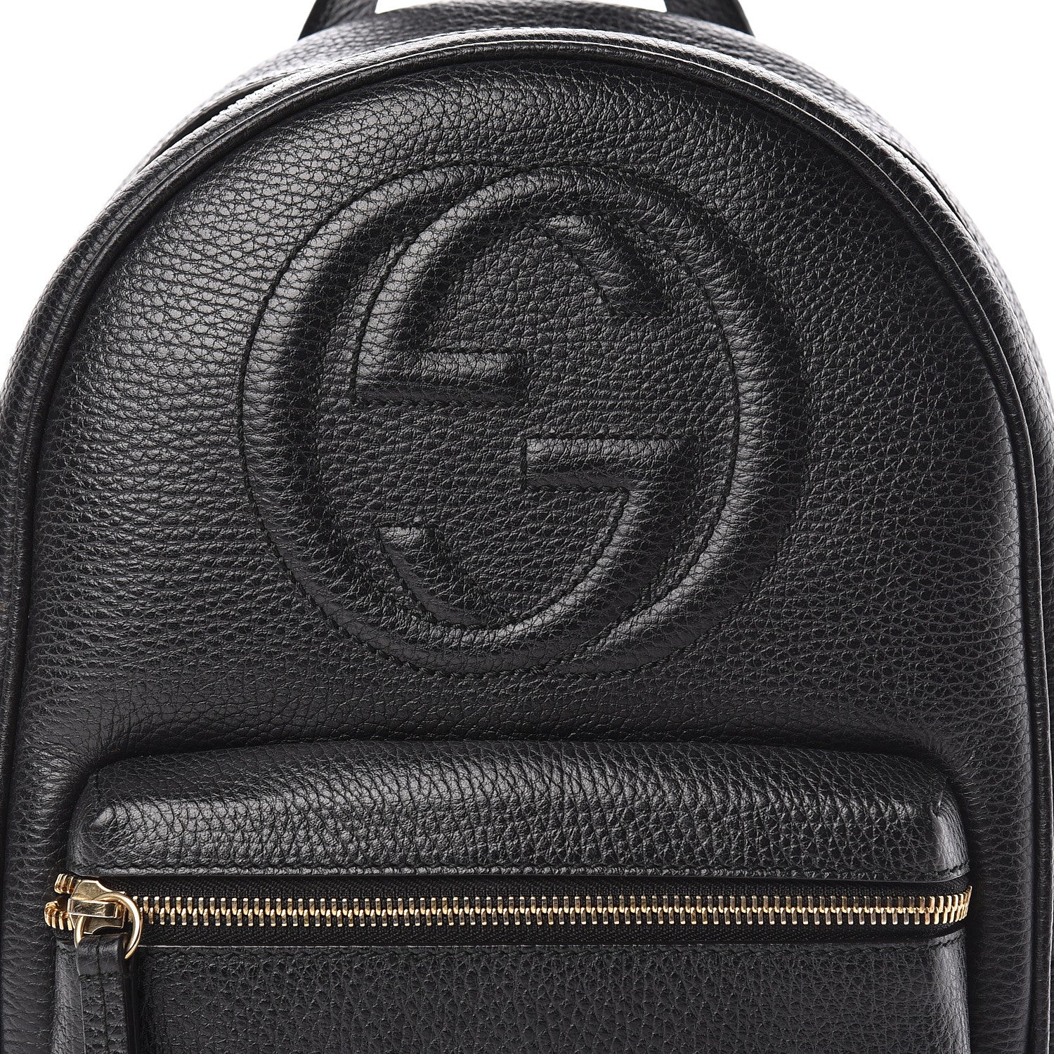 Gucci Pebbled Calfskin Soho Chain Backpack Black 10 of 18