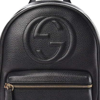 Gucci Pebbled Calfskin Soho Chain Backpack Black 10 of 18
