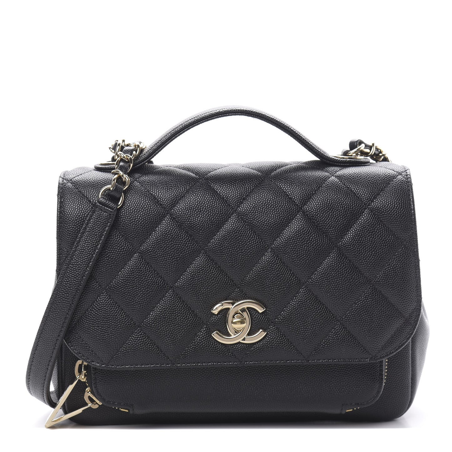 Caviar Quilted Medium Business Affinity Flap Black