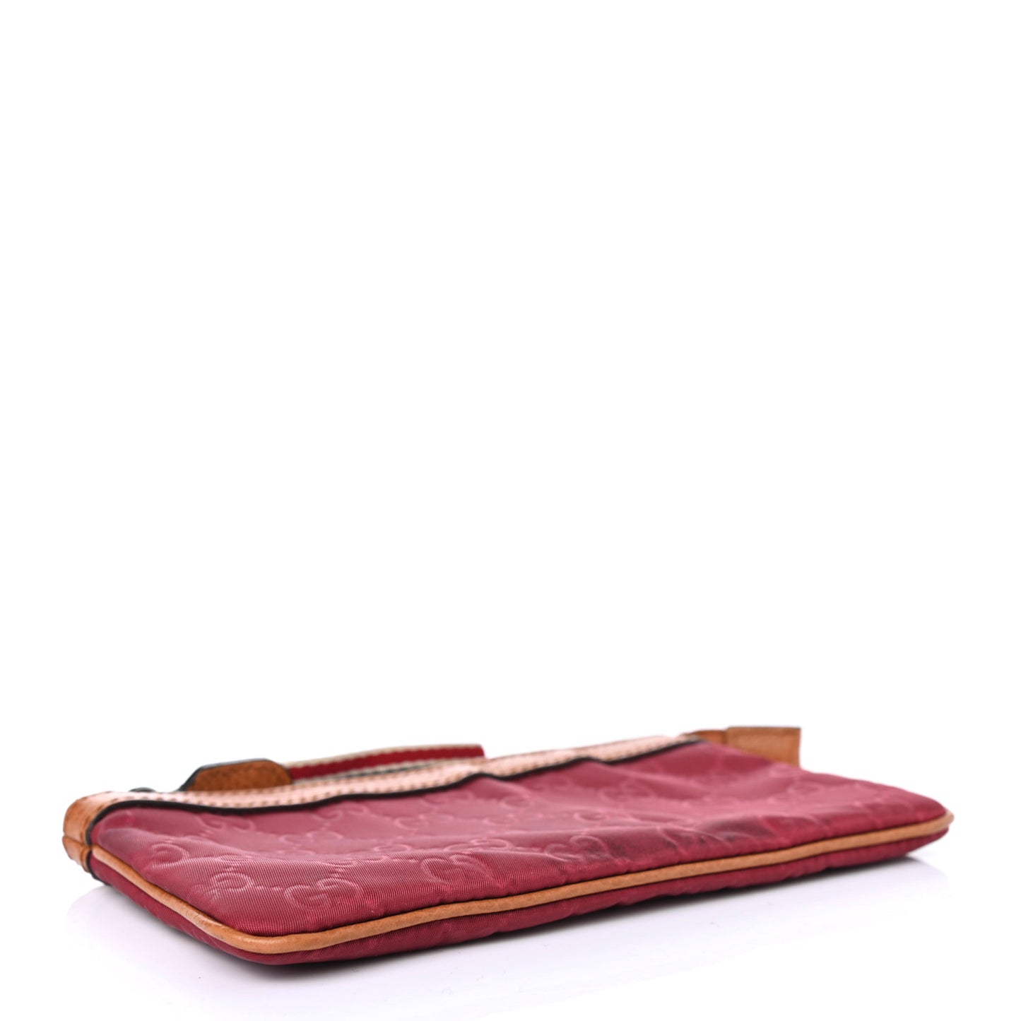 Nylon Guccissima Zip Pouch Red