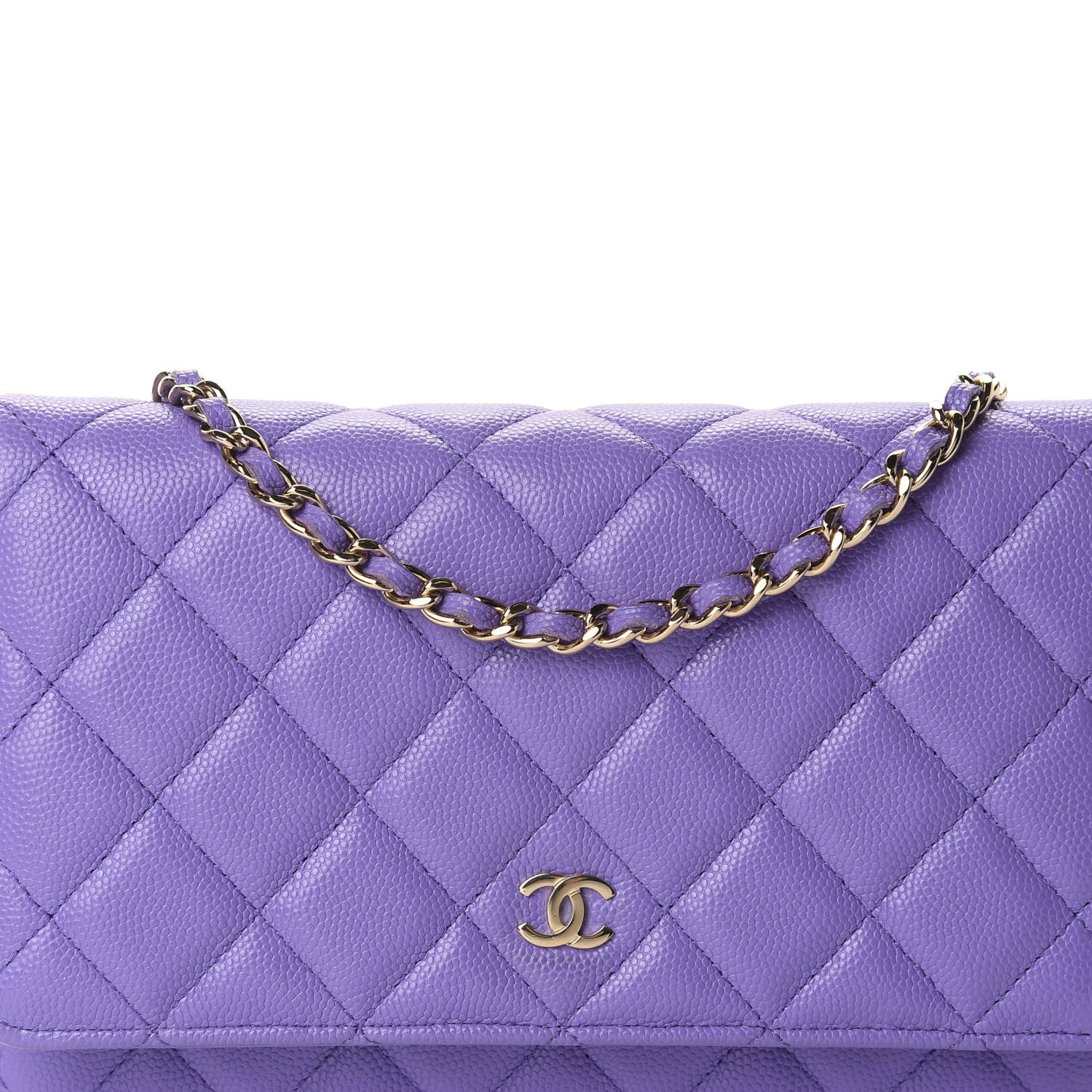Chanel Caviar Quilted Wallet On Chain WOC Purple 11 of 11