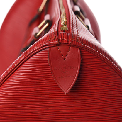 Louis Vuitton Epi Speedy 30 Castillan Red 5 of 20