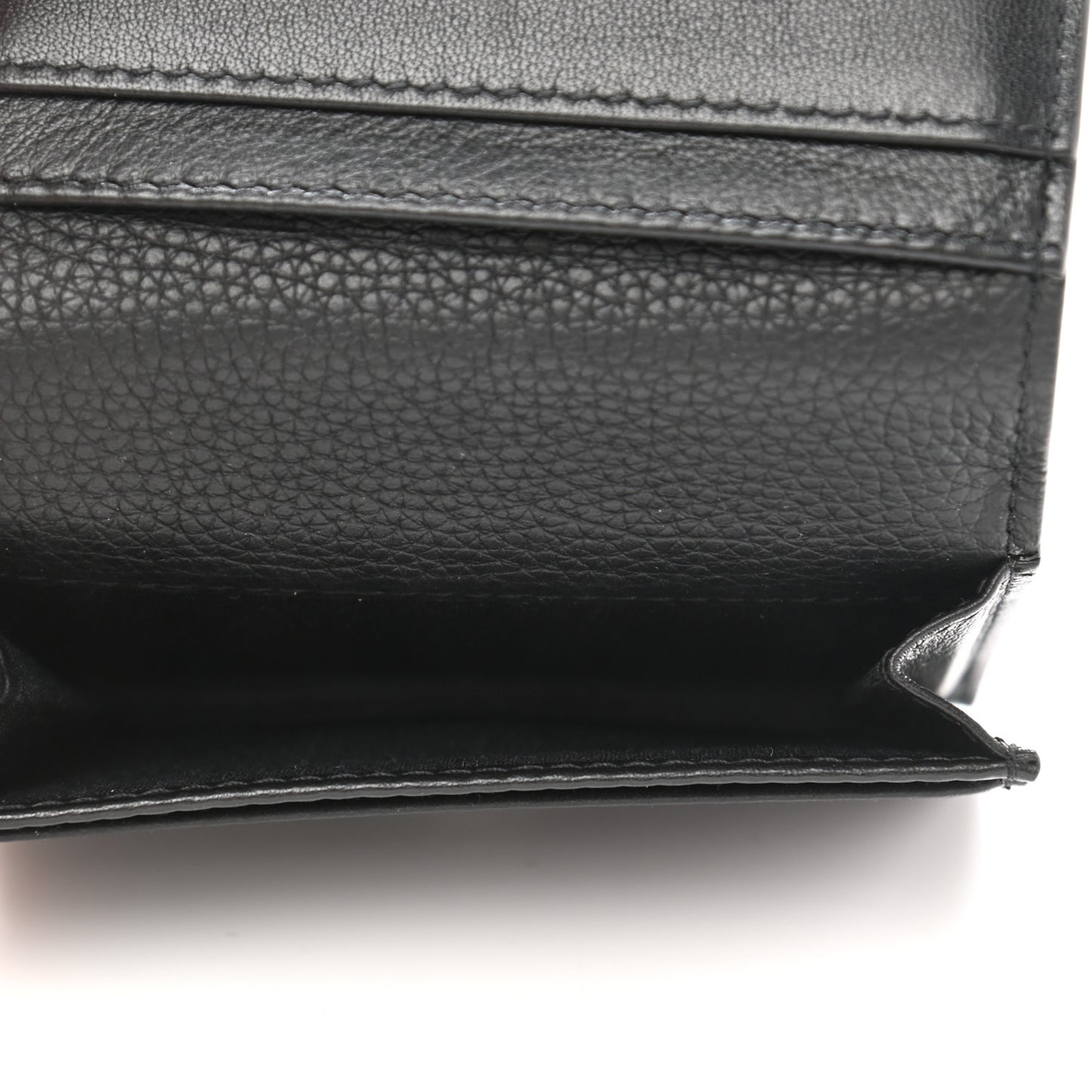 Grained Calfskin CD Icon Wallet Black
