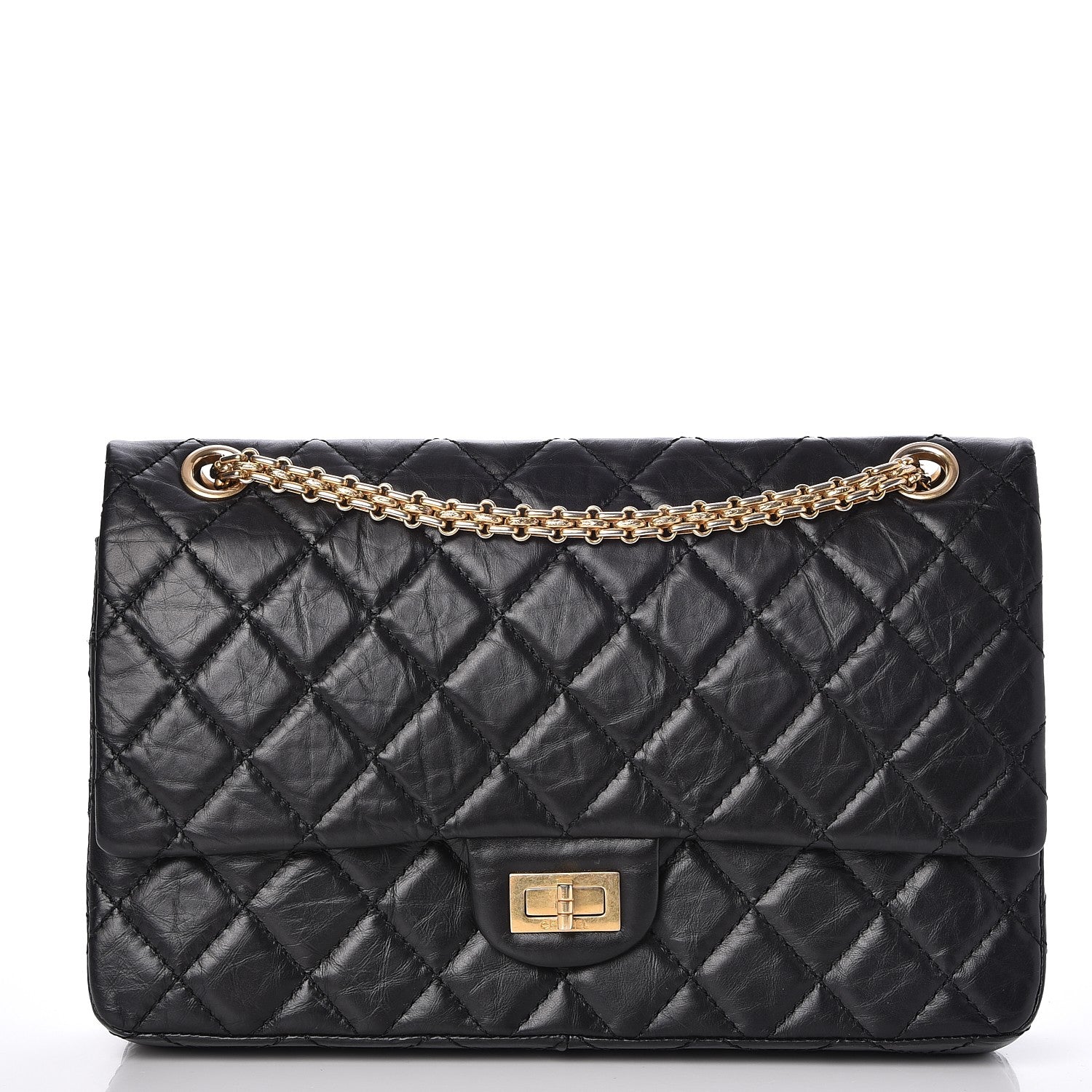 Chanel Aged Calfskin Quilted 2.55 Reissue 226 Flap Black 1 of 9