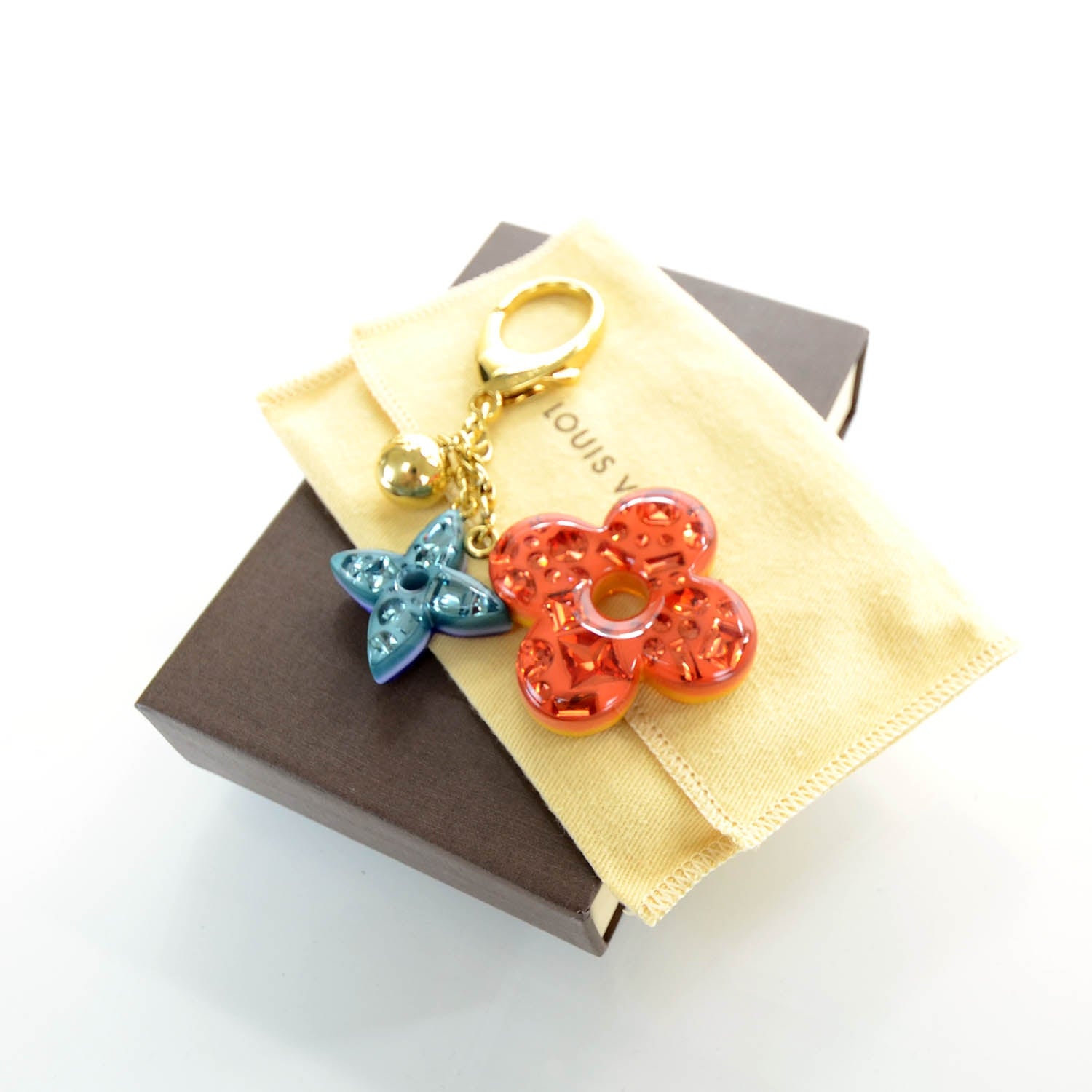 Louis Vuitton Resin Strass Glam Flower Bag Charm Multicolor 4 of 6