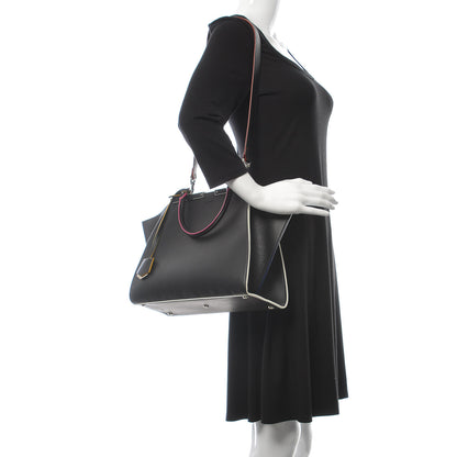 Fendi Vitello Dolce Shiny Nappa Petite 3Jours Tote Black Iris 3 of 10