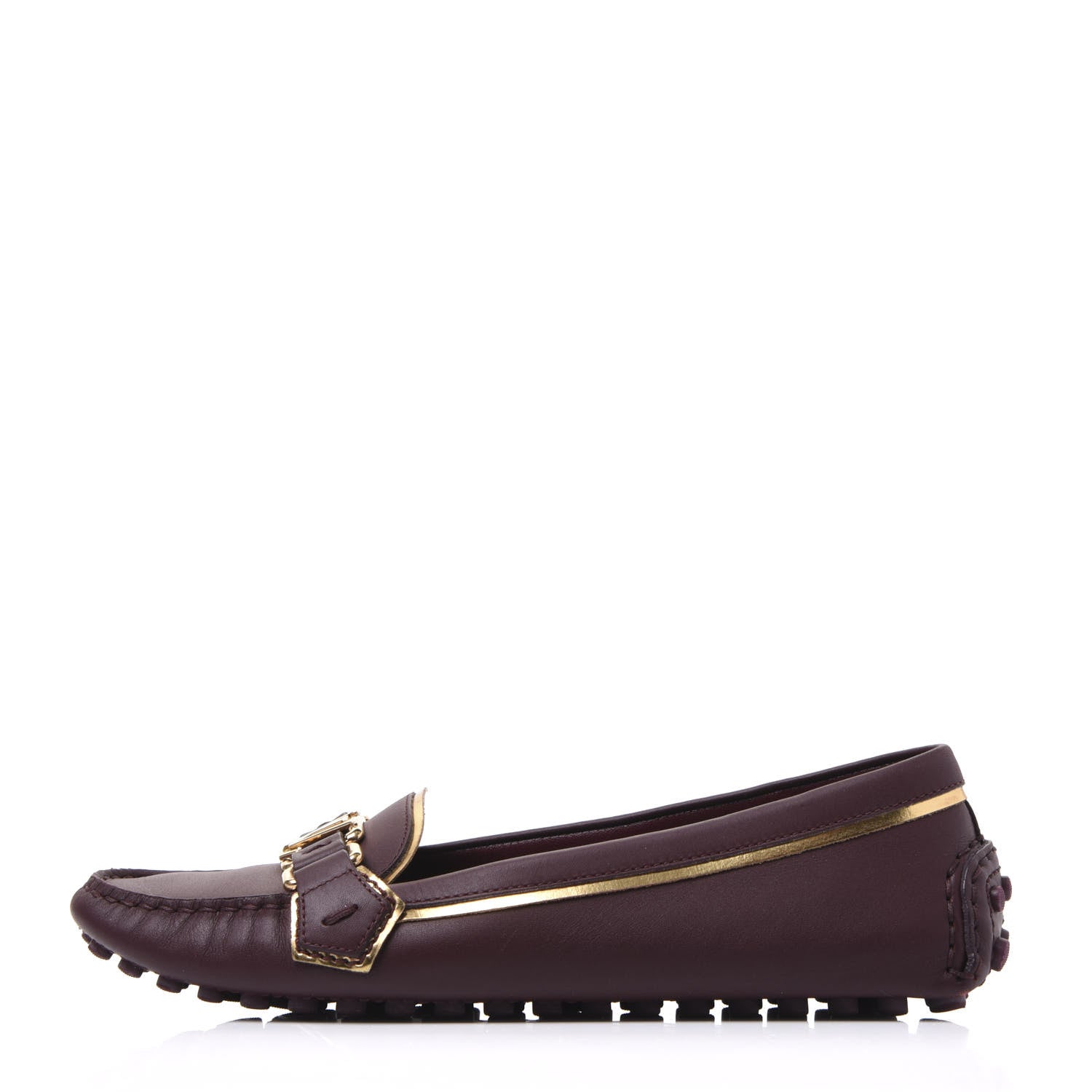 Louis Vuitton Calfskin Oxford Loafers 36.5 Bordeaux 1 of 8