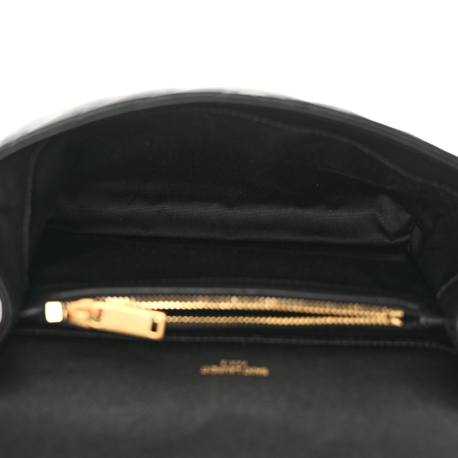 Saint Laurent Sheepskin Matelasse Chevron Monogram Medium College Bag Black 5 of 11