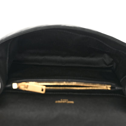 Saint Laurent Sheepskin Matelasse Chevron Monogram Medium College Bag Black 5 of 11