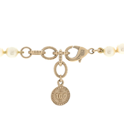 Chanel Pearl CC 100th Anniversary Necklace Light Gold 3 of 3