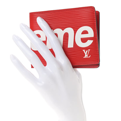 Louis Vuitton X SUPREME Epi Slender Wallet Red 2 of 6