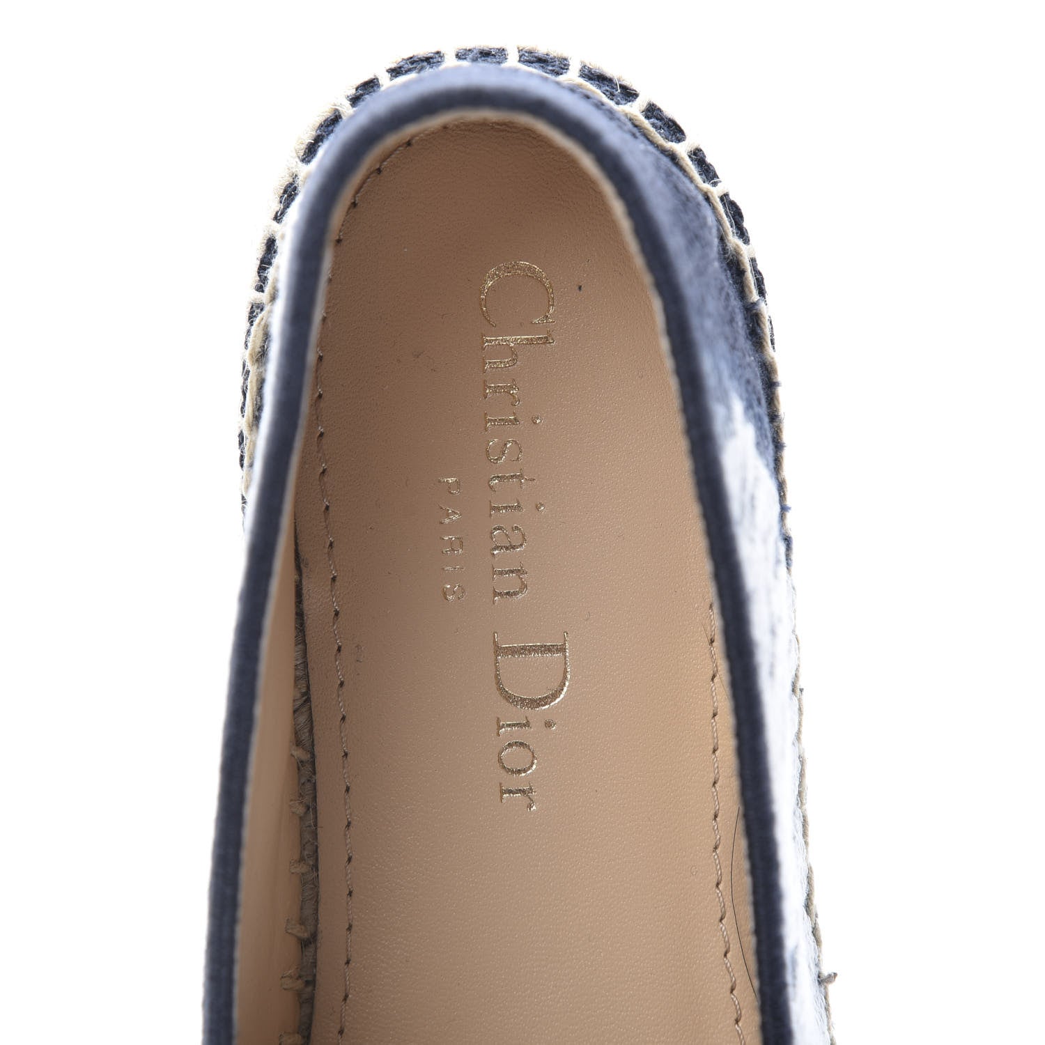 Christian Dior Canvas Tie and Dior Embroidered Granville 15mm Espadrilles 38 Denim 7 of 9