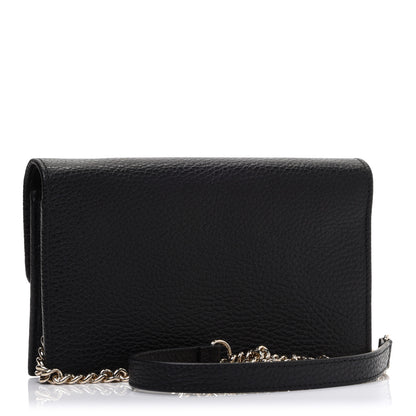 Gucci Dollar Calfskin Interlocking G Chain Wallet Black 3 of 14