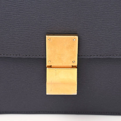Celine Liege Calfskin Medium Classic Box Flap Bag Dark Blue 8 of 14