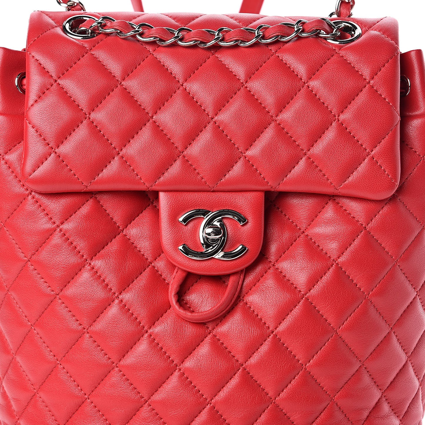 Lambskin Quilted Small Urban Spirit Backpack Dark Pink