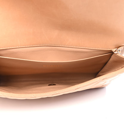 Chanel Lambskin Quilted Clutch With Chain Flap Beige 4 of 8