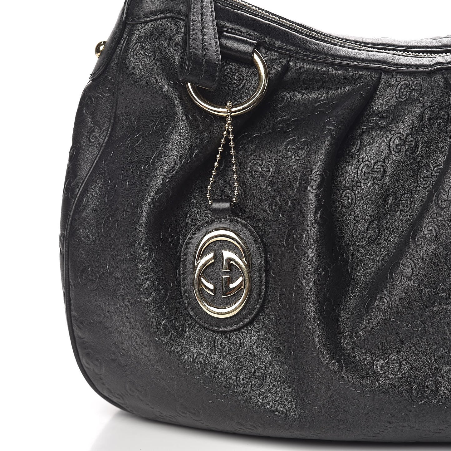 Guccissima Medium Sukey Hobo Black