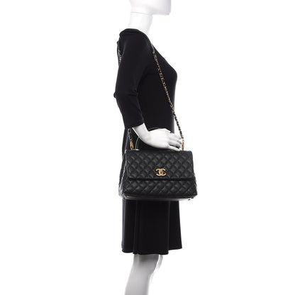 Chanel Caviar Quilted Small Coco Handle Flap Black 2 of 11